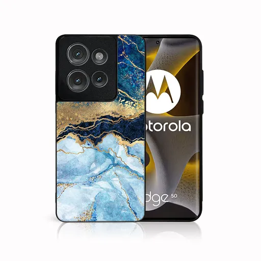 MY ART Ochranný kryt pre Motorola Edge 50 BLUE MARBLE (141)