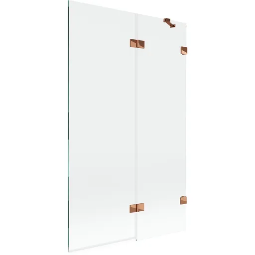 MEXEN/S - Lunar vaňová zástena 2-krídlová pravá 110 x 150, transparent, ružové zlato 897-110-100-60-00-P