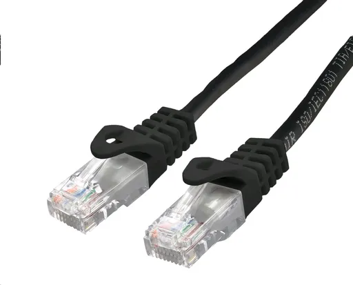 C-TECH Kábel patchcord Cat6, UTP, čierny, 0,5m