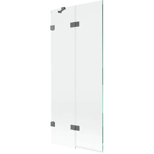 MEXEN/S - Lunar vaňová zástena 2-krídlová ľavá 80 x 150, transparent, grafit metal 897-080-100-95-00-L