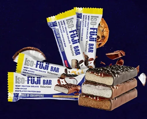 Tyčinka: Iso-FUJI BAR - Yamamoto 40 g Coconut + Milk Chocolate Coating