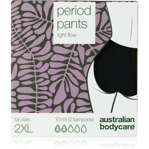 Australian Bodycare Period Pants menštruačné nohavičky pre slabú menštruáciu veľkosť XXL 1 ks