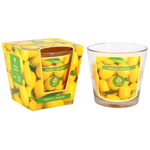 Arome Vonná sviečka v skle Fresh Lemon, 120 g