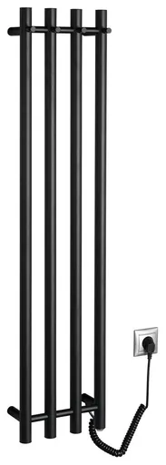 SAPHO - PAPINADO elektrický sušiak uterákov, 263x1200, 85W, čierna mat ER350