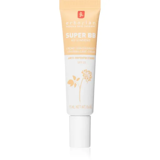 Erborian Super BB Covering Care-Cream BB krém pre bezchybný a zjednotený vzhľad pleti malé balenie odtieň Nude 15 ml