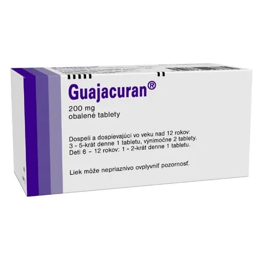 GUAJACURAN 200 mg obalené tablety 50 kusov