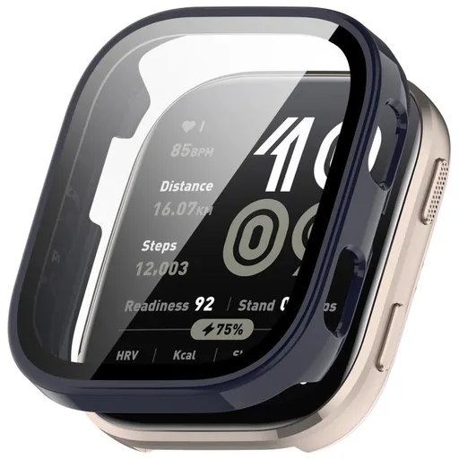 PC FULL COVER Plastový kryt so sklom pre Amazfit Bip 6 tmavomodrý