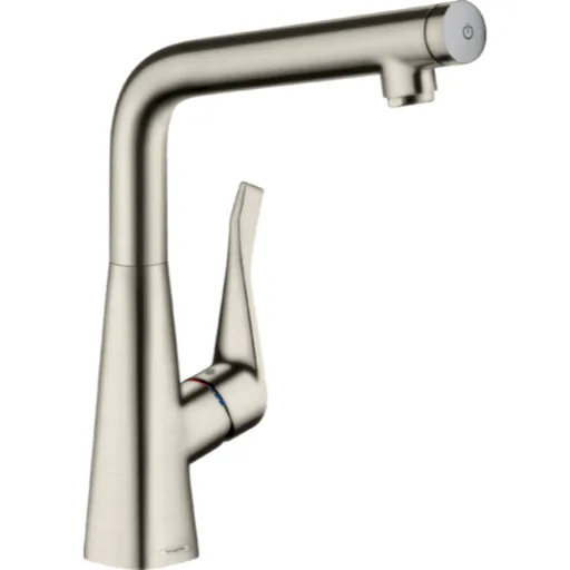 Hansgrohe Metris Select M71 drezová batéria s otočným raménkem vzhled nerezu 14883800