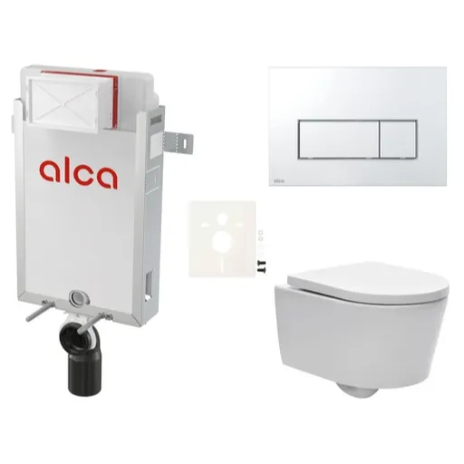 Cenovo zvýhodnený závesný WC set Alca na zamurovanie + WC SAT Brevis SIKOAW8
