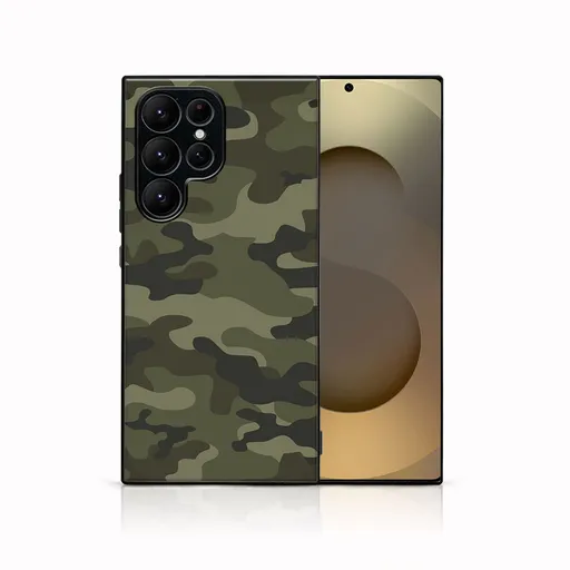 MY ART Ochranný kryt pre Samsung Galaxy S25 Ultra 5G GREEN CAMO (235)