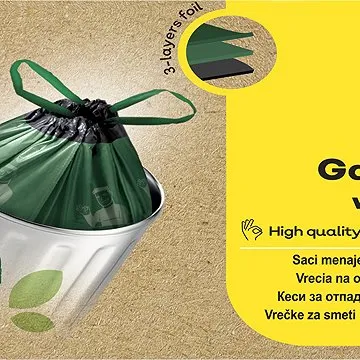 FINO LD Vrecia Green Life zaťahovacie 60 l, 10 ks (5201314113928)