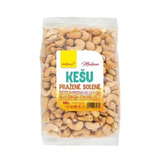 WOLFBERRY Kešu pražené solené 500 g Medium