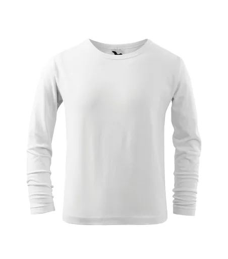 MALFINI Detské tričko s dlhým rukávom Long Sleeve - Biela | 110 cm (4 roky)