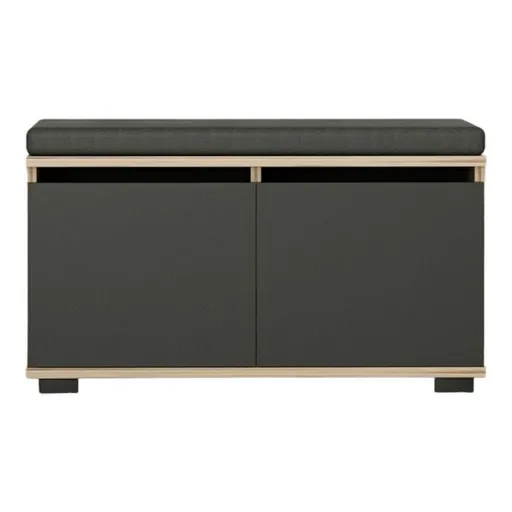 Skrinka na topánky Drago Walnut and Blackčierna