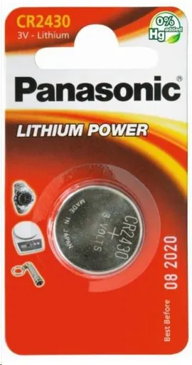 PANASONIC Lítiová batéria (gombíková) CR-2430EL/1B 3V (Blister 1ks)