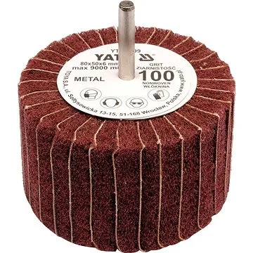 Yato Kotúč lamelový radiálny 80 × 50  P-150 s hriadeľom 6 mm (5906083834004)