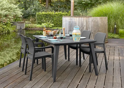 Elvisia Záhradný set NOOR 4 + 1 | grafit