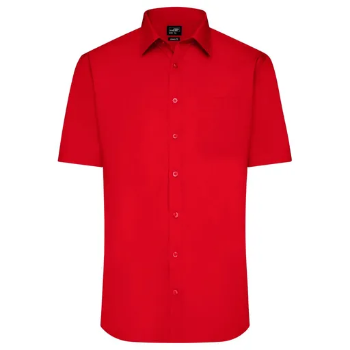 James & Nicholson (Daiber) Pánska košeľa s krátkym rukávom JN680 - Tomato | 2XL