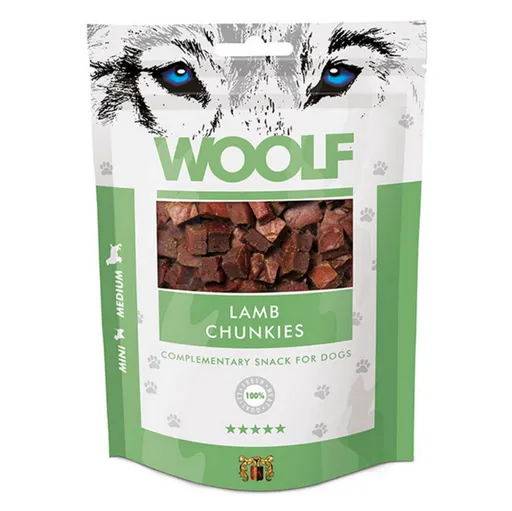 WOOLF Lamb chunkies pochúťka pre psov 100 g