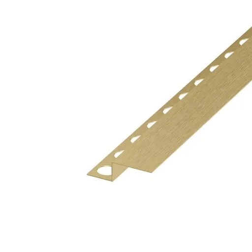 Spádový profil Eviso gold kartáčovaný, nerez PVD, dĺžka 130 cm, výška hrany 30 mm, LSGB0005