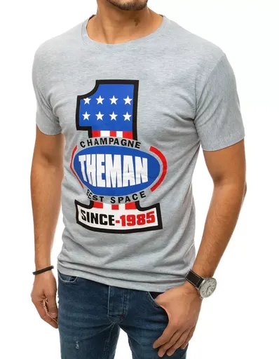 Pekné svetlo-sivé tričko s potlačou.