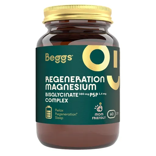 BEGGS Magnesium bisglycinate 380 mg + P5P complex 1,4 mg 60 kapsúl