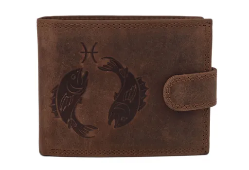 Pánska peňaženka MERCUCIO svetlohnedá embos ryby 2911927