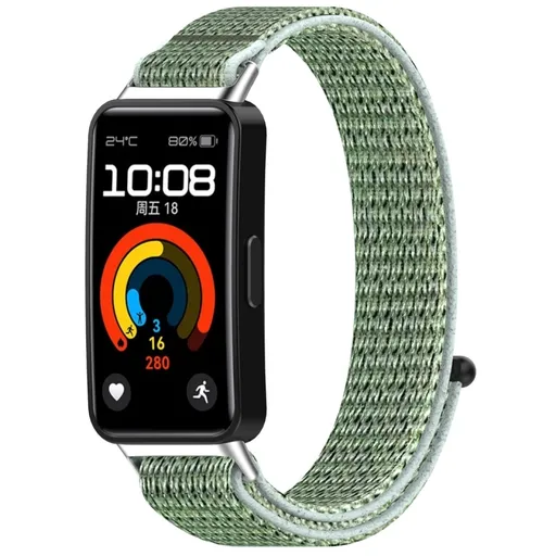 NYLON Vymeniteľný remienok pre Huawei Band 10 / Band 9 / Band 8 svetlozelený