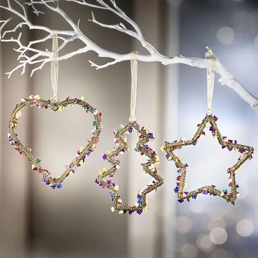 Weltbild Závěsné dekorace Perly Shine, sada 3 ks