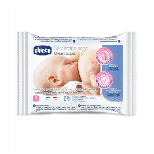 CHICCO Obrúsky čistiace na prsia 16 ks