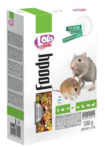 LOLOPETS základné krmivo pre myši 500g