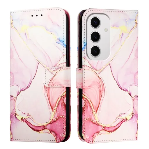 ART MARBLE Peňaženkový kryt pre Samsung Galaxy S24 FE 5G ROSE GOLD