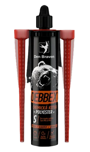 DEN BRAVEN - Chemická kotva POLYESTER šedá 300 ml