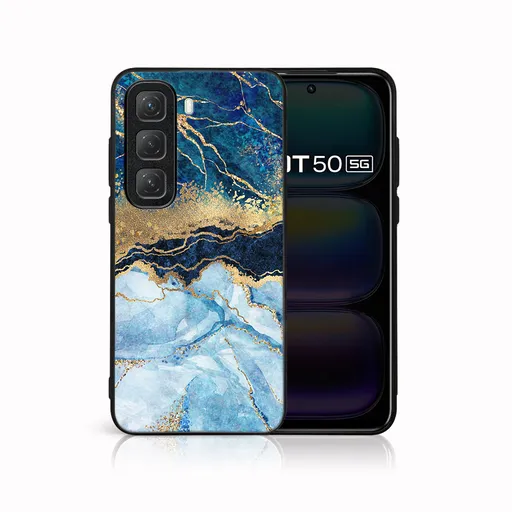 MY ART Ochranný kryt pre Infinix Hot 50 BLUE MARBLE (141)