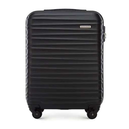 kabinový kufor ABS s rebrovaním, čierna 56-3A-311-11