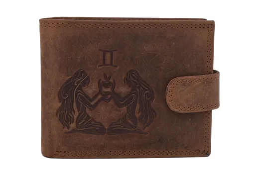 Pánska peňaženka MERCUCIO svetlohnedá embos blíženci 2911927