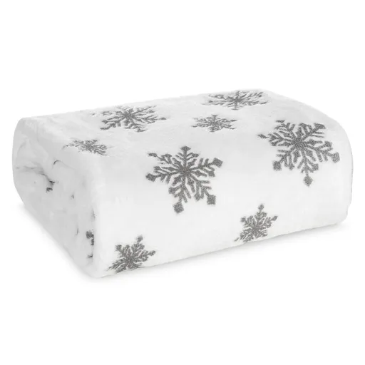 ArtFir Vianočná deka BLINK 1 | biela/strieborná 150 x 200 cm