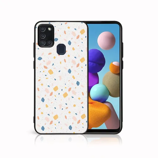MY ART Ochranný obal pre Samsung Galaxy A21s ORANGE TERRAZZO (165)