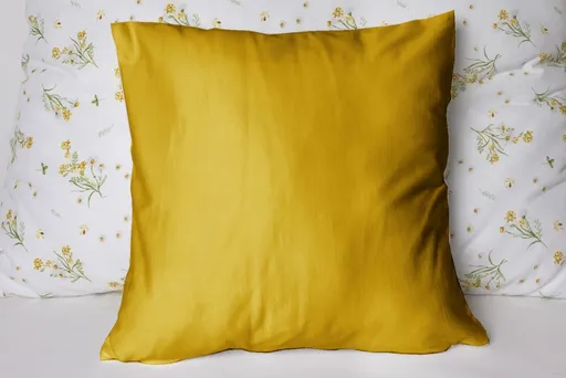 Polášek Jednofarebná obliečka na vankúš Jersey - Horčicová | 40 x 60 cm