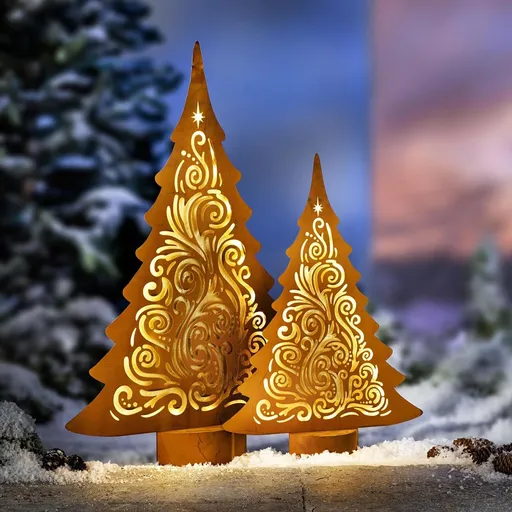 Weltbild LED Kovová dekorace Jedle Ornament, 50 cm