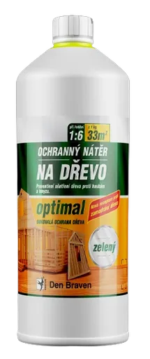 DEN BRAVEN - Ochranný náter na drevo OPTIMAL 1 kg zelená
