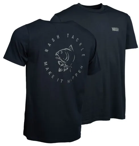Nash tričko make it happen carp logo t-shirt black - m