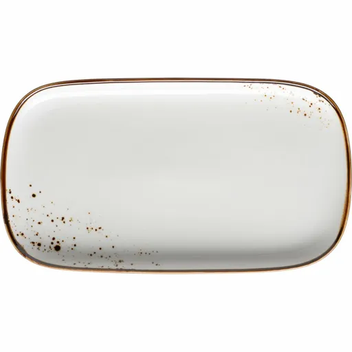 Mäser Obdélníkový tác Pintar White hnedé bodky 25x 14 x 2 cm, S