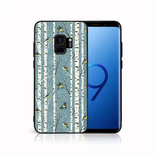 MY ART Obal s vianočným dizajnom Samsung Galaxy S9 BIRCH (072)