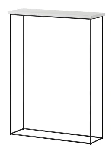 ArtAdrk Príručný stolík SILI | čierne nohy Farba: Biela