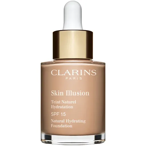Clarins Skin Illusion Natural Hydrating Foundation rozjasňujúci hydratačný make-up SPF 15 odtieň 109C Wheat 30 ml
