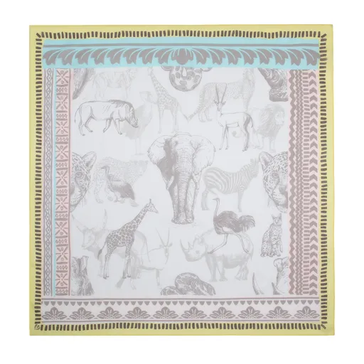 Dámska žlto-šedá vzorovaná šatka 98-7D-S96-X6