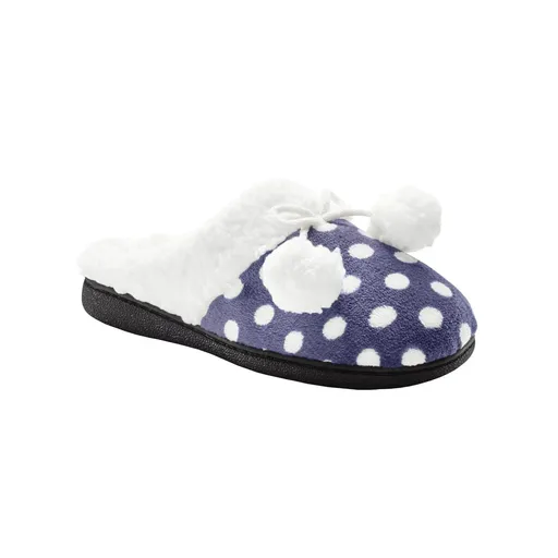 Fleecové šľapky s bodkovanou potlačou