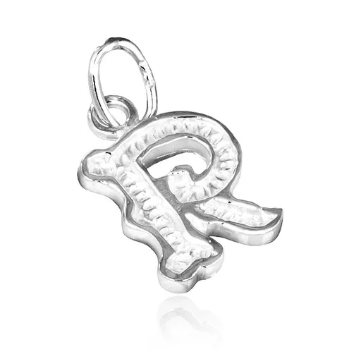 Prívesok zo striebra 925 - ozdobné písmeno R