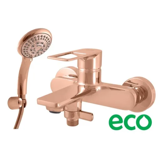 Vaňová batéria RAV SLEZÁK Nil so sprchovacím setom 150 mm zlatá ružová NL254.5/1ZRL